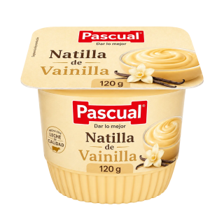 Natilla Pascual Vainilla 120 g para meriendas y enviar a Cuba