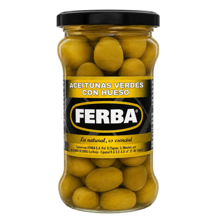 Aceituna Verde Ferba con hueso 300 g para enviar a Cuba